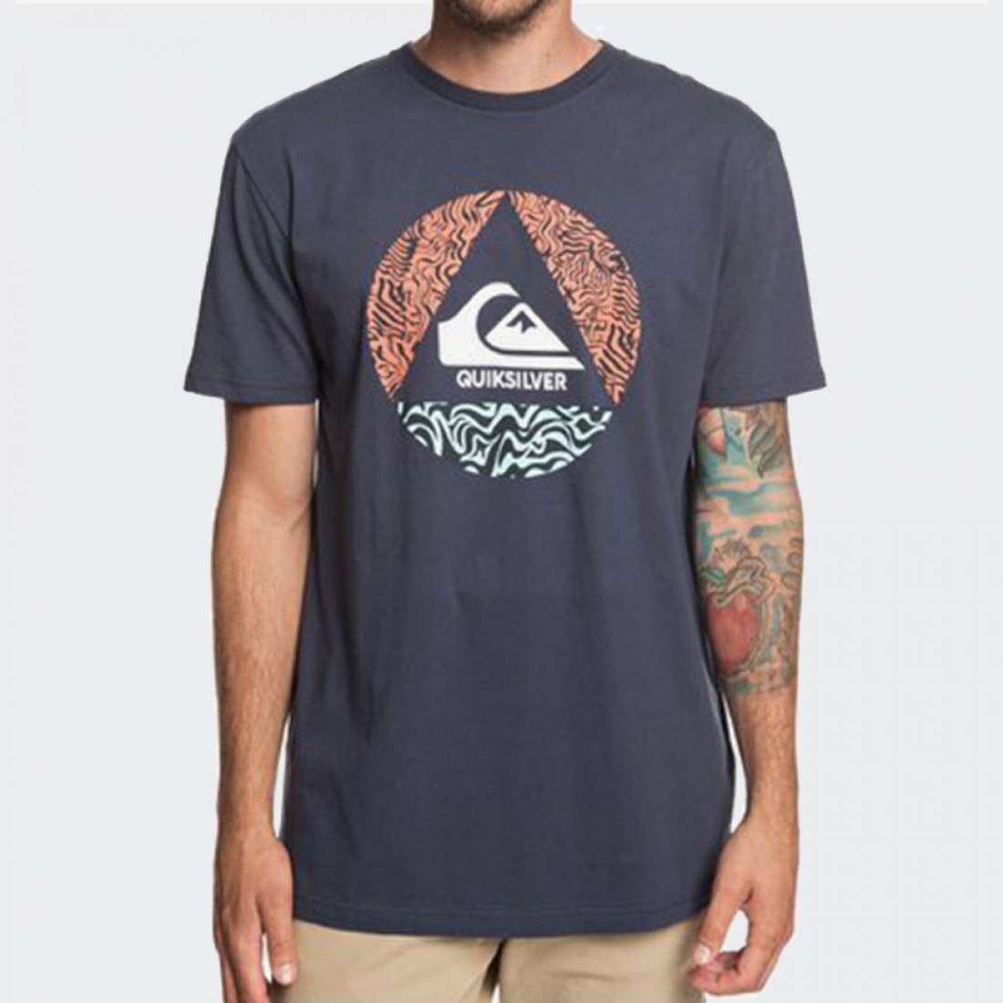 TSHIRT QUIKSILVER CAPLANE POURMOS NAVY