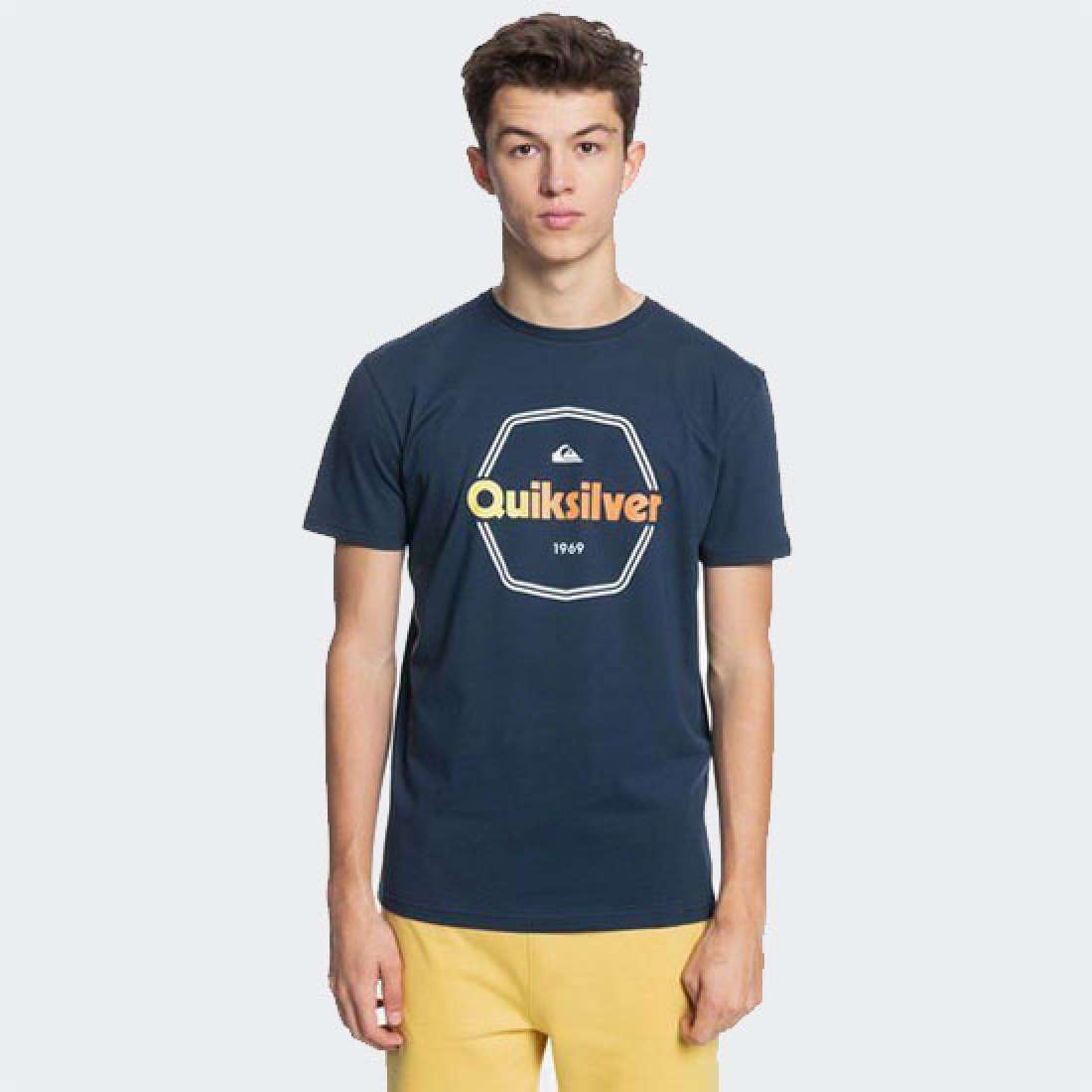 T-SHIRT QUIKSILVER HARD WIRED NAVY