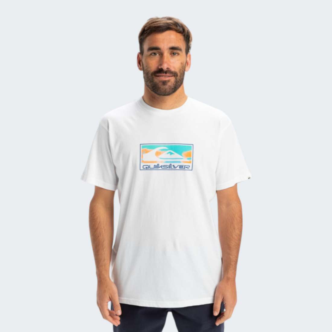 TSHIRT QUIKSILVER GRADIENT BOX WHITE