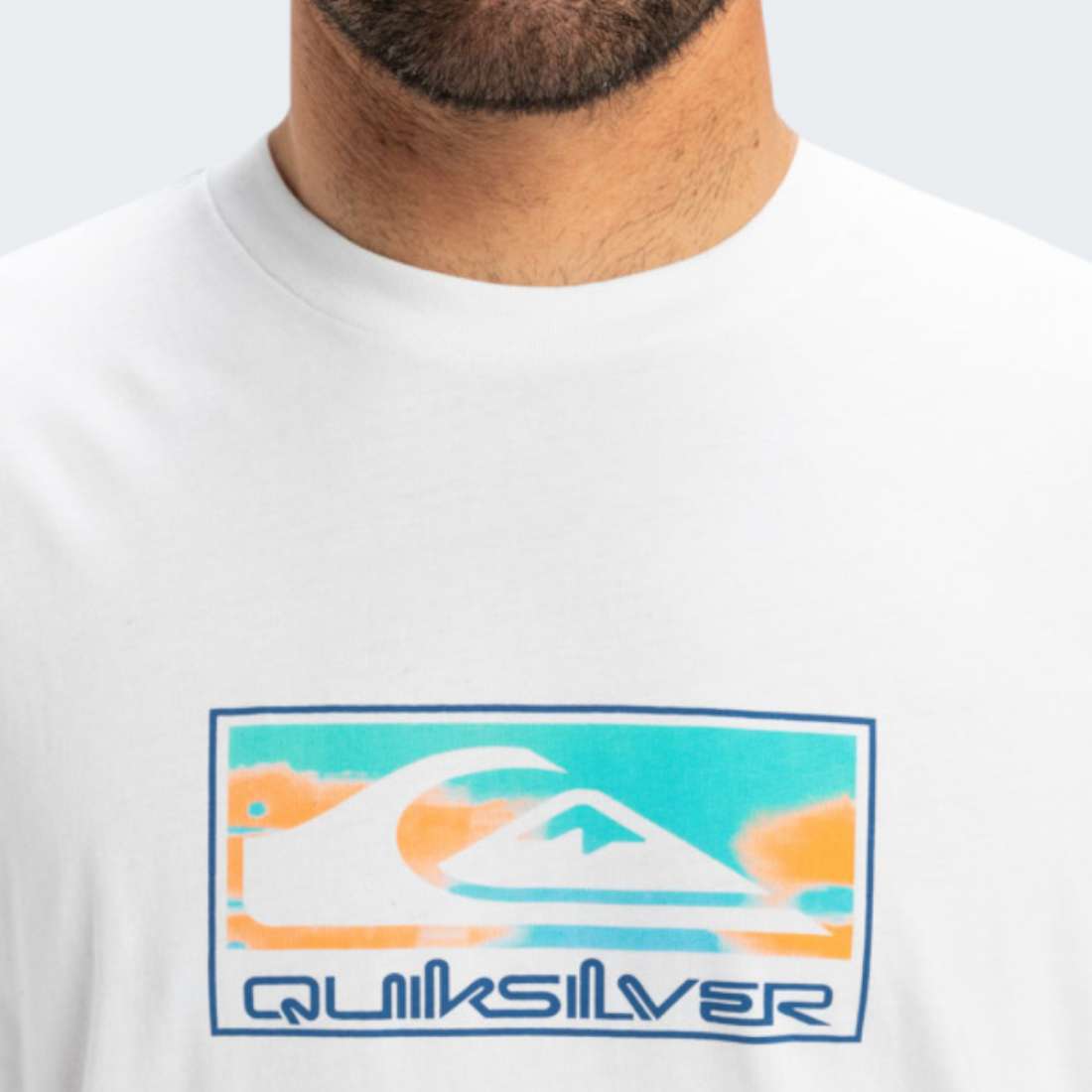 TSHIRT QUIKSILVER GRADIENT BOX WHITE