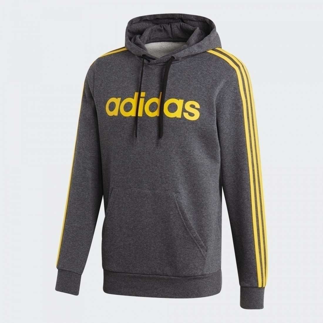 HOODIE ADIDAS 3 STRIPES GREY/YELLOW