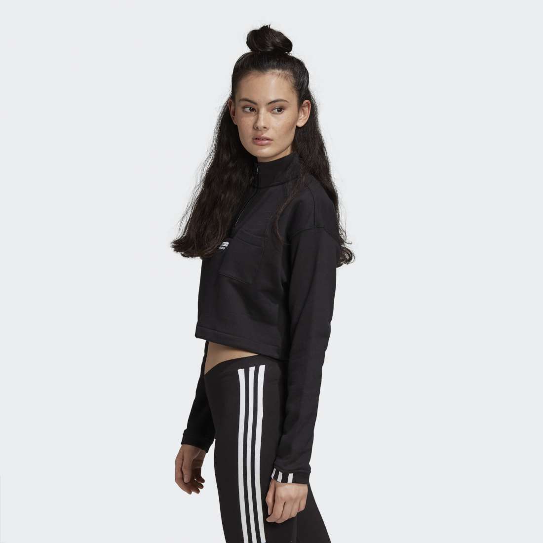 SWEATSHIRT ADIDAS CROPPED BLACK