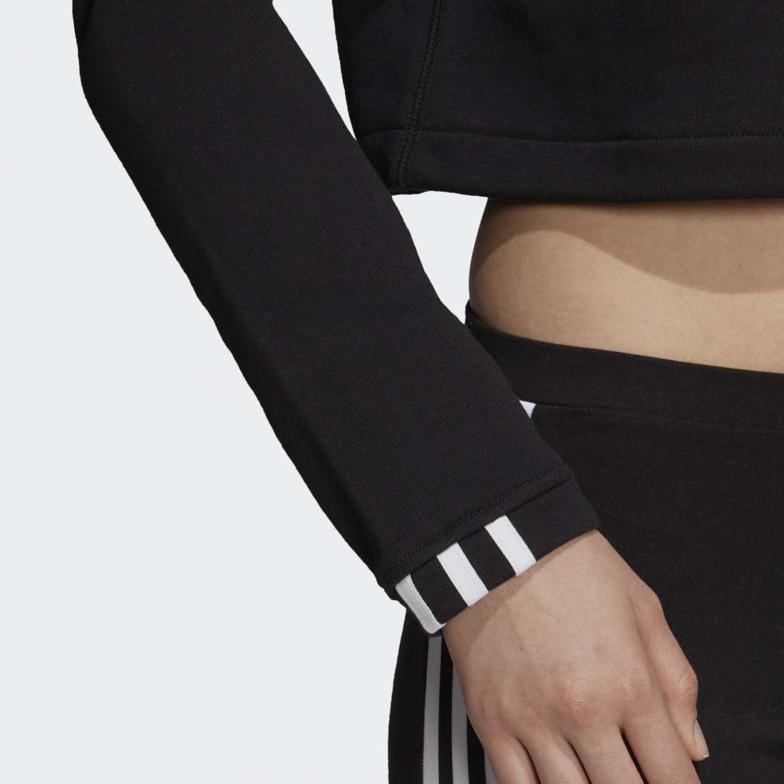 SWEATSHIRT ADIDAS CROPPED BLACK