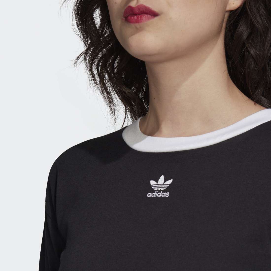 TSHIRT ADIDAS CROP TOP BLACK/WHITE