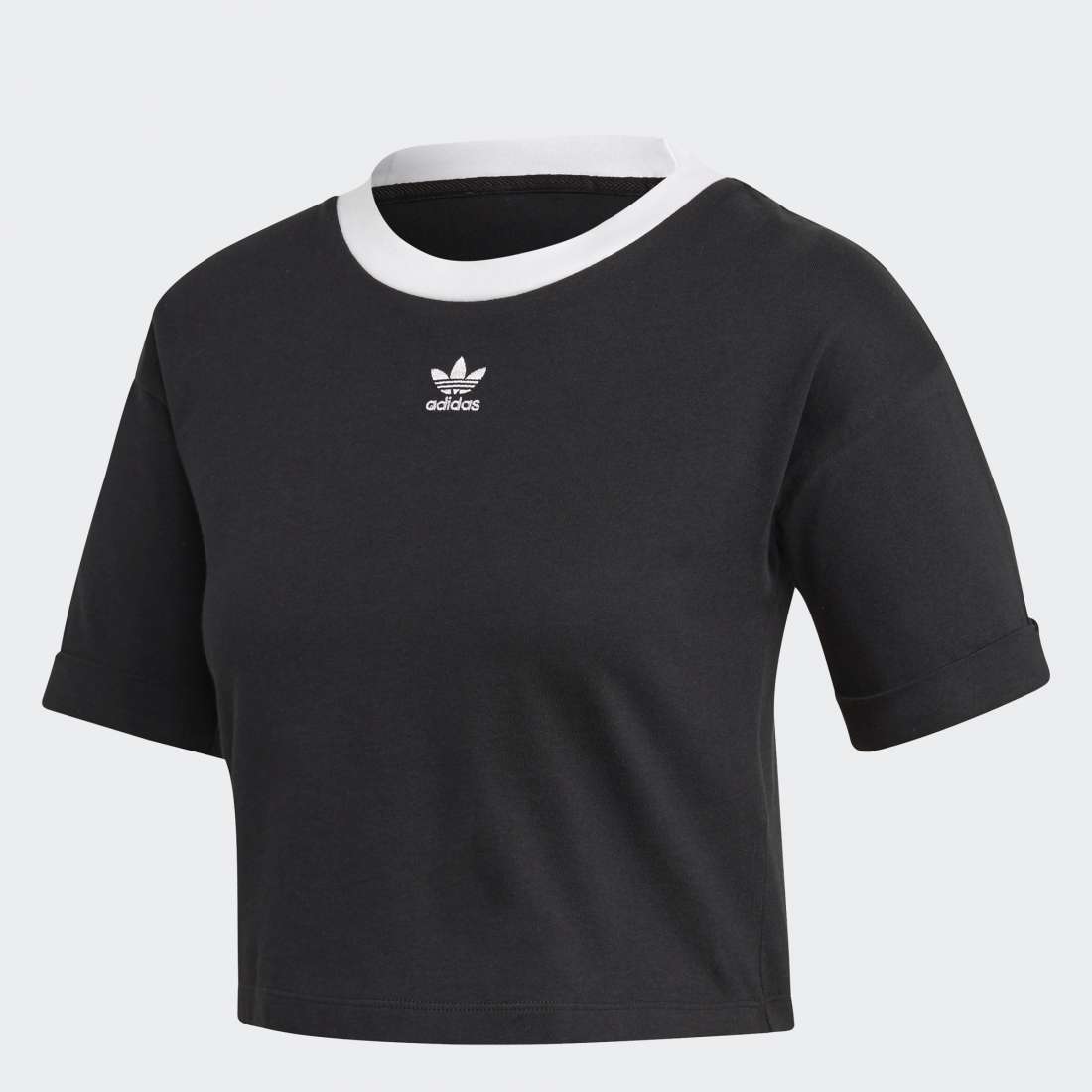 TSHIRT ADIDAS CROP TOP BLACK/WHITE