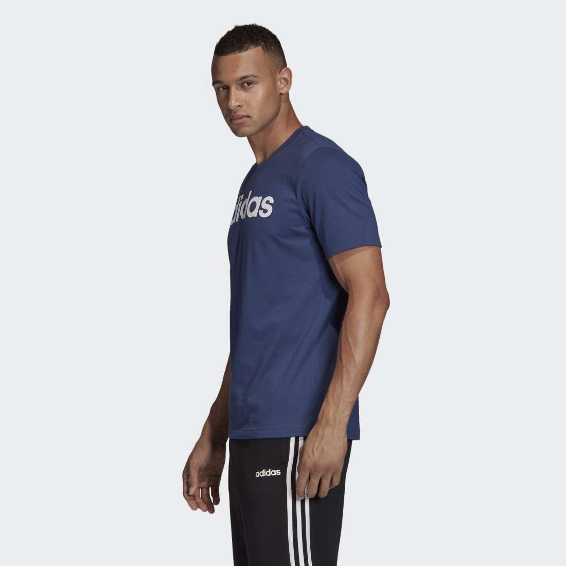 TSHIRT ADIDAS ESSENTIALS LINEAR TECH INDIGO / WHITE