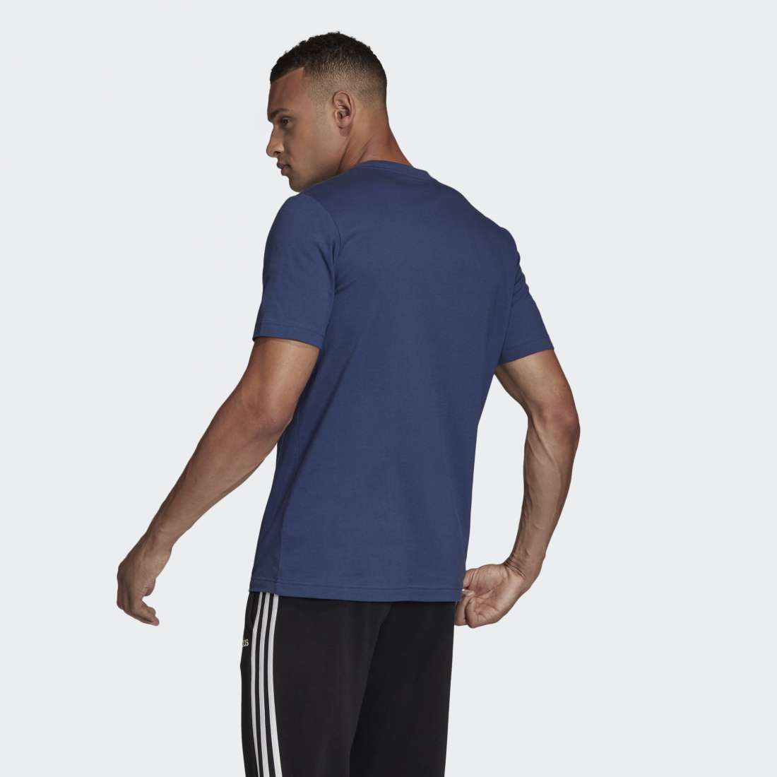 TSHIRT ADIDAS ESSENTIALS LINEAR TECH INDIGO / WHITE