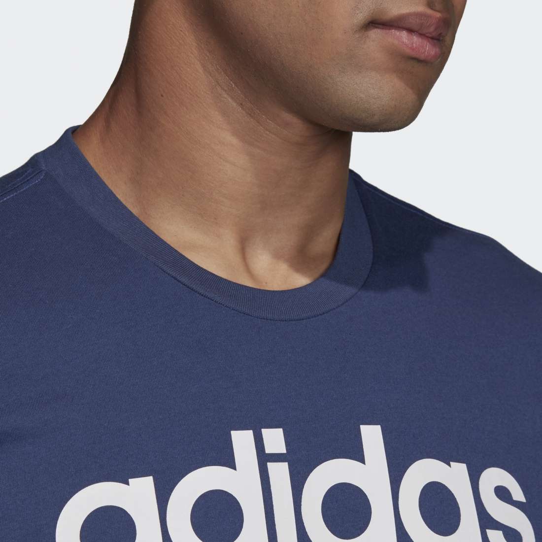 TSHIRT ADIDAS ESSENTIALS LINEAR TECH INDIGO / WHITE