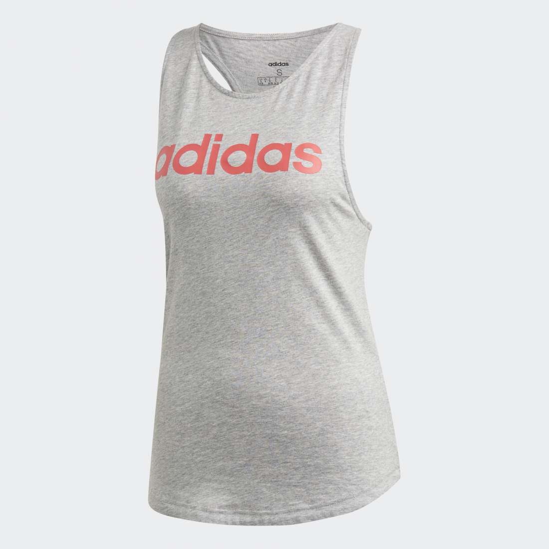 TOP ADIDAS ESSENTIALS LINEAR W MEDIUM GREY HEATHER / CORE PINK