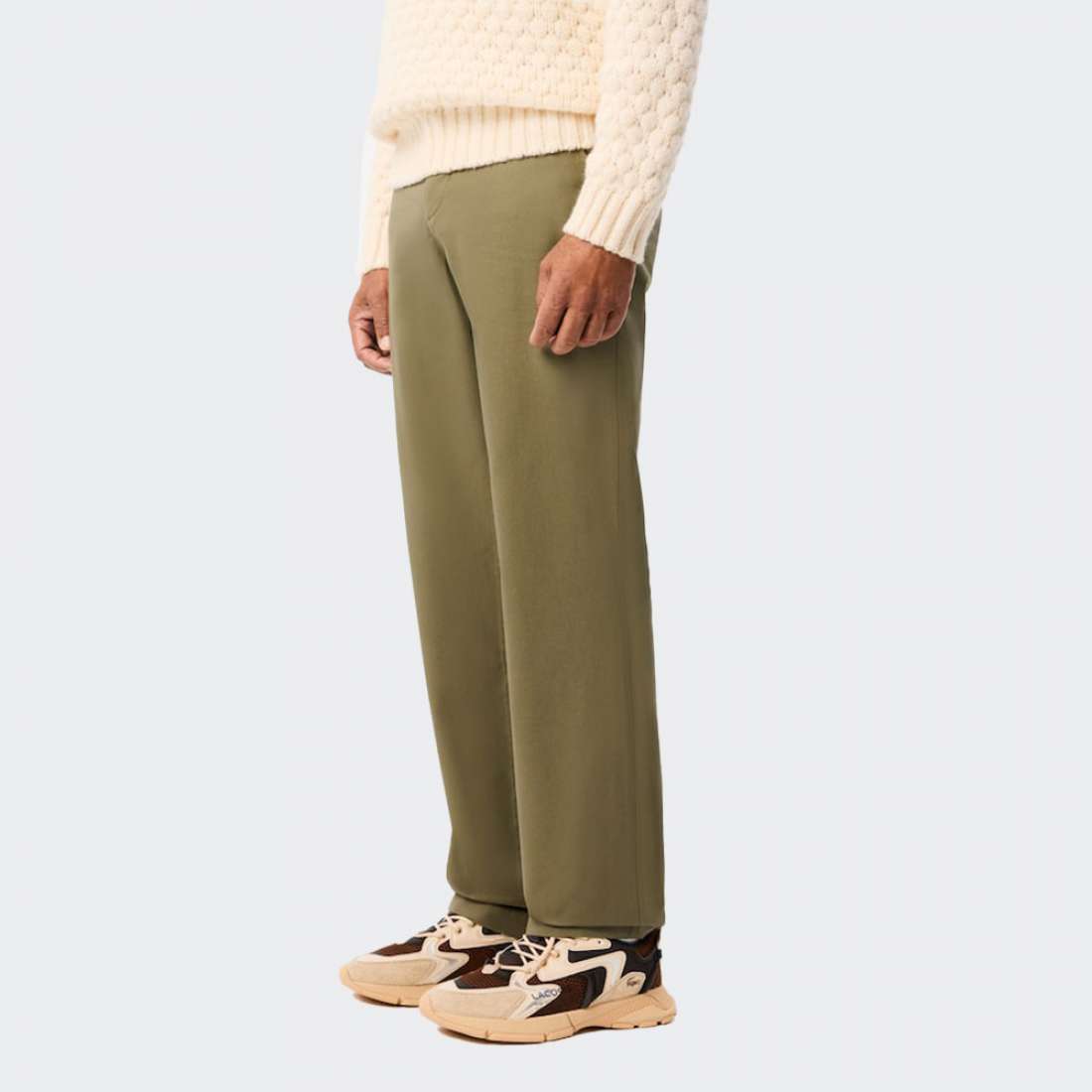 CALÇAS LACOSTE CHINO KHAKI