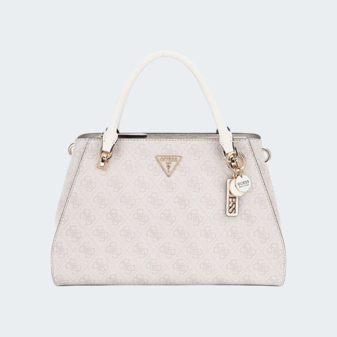 MALA GUESS NOELLE LUXURY SATCHEL DOVE LOGO