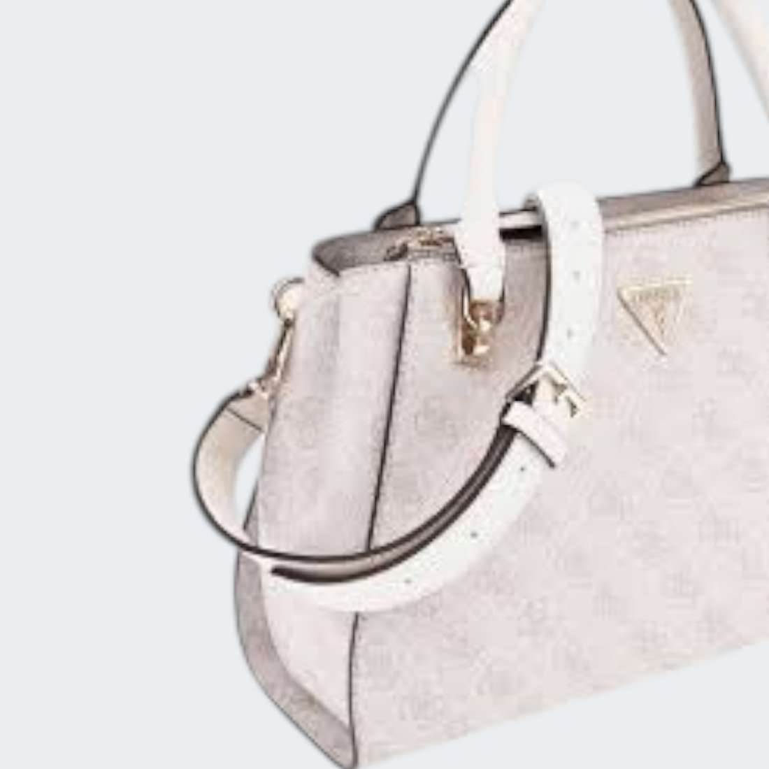 MALA GUESS NOELLE LUXURY SATCHEL DOVE LOGO