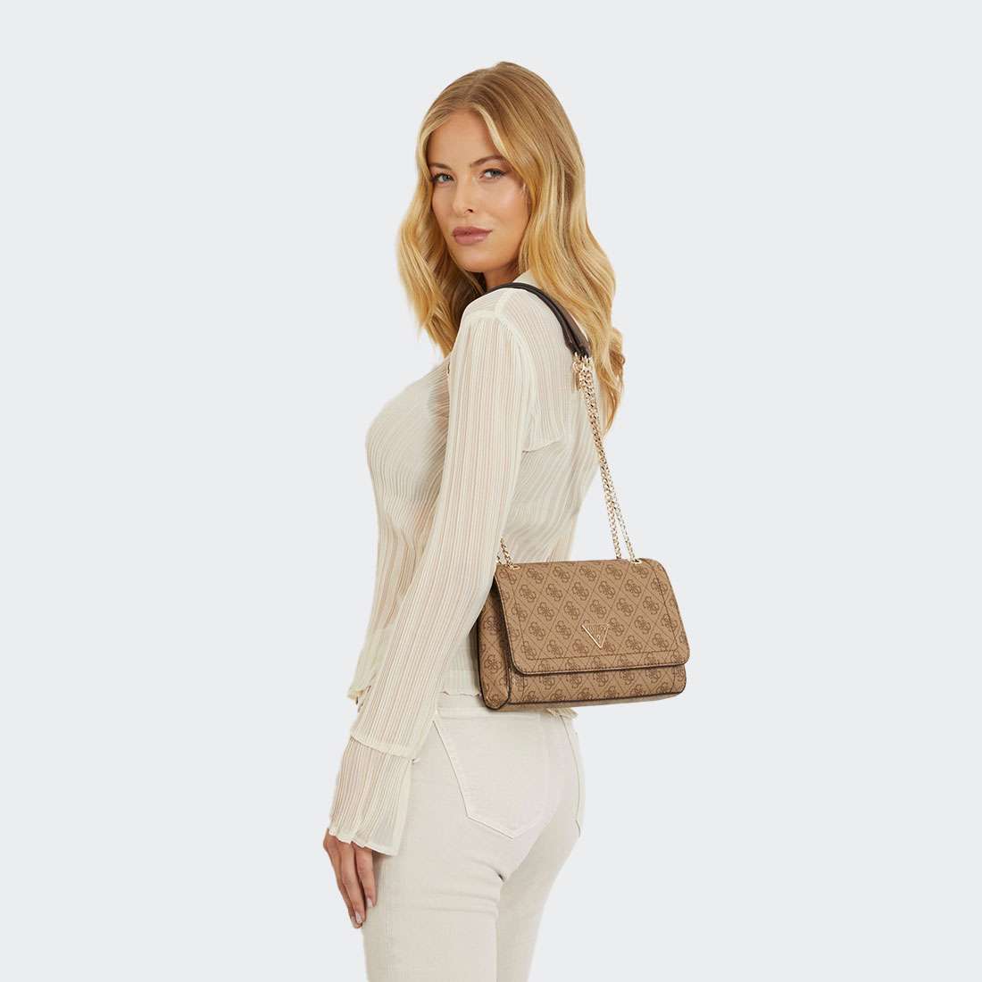 MALA GUESS NOELLE LATTE LOGO/BROWN