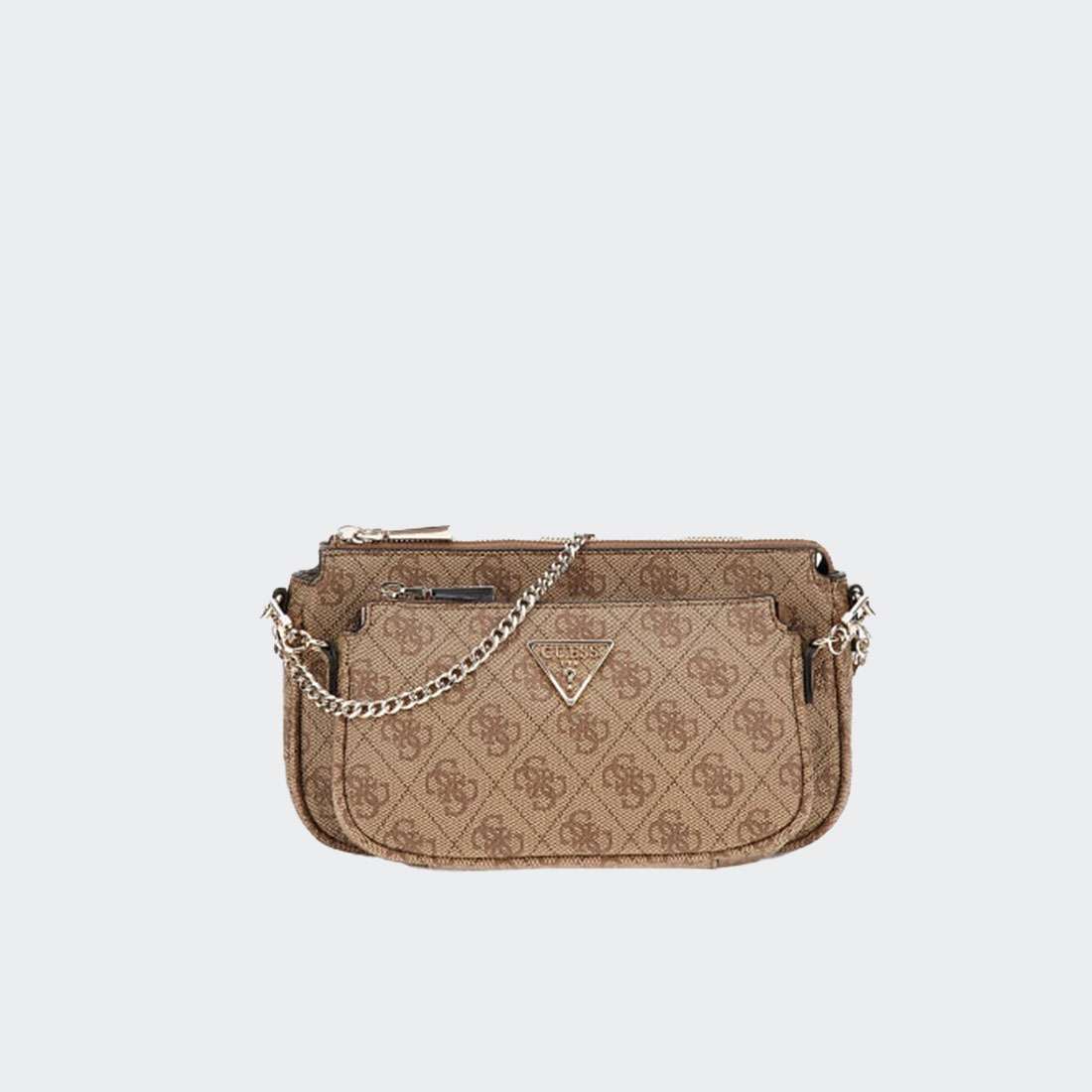 MALA GUESS POUCH MULHER LATTE LOGO