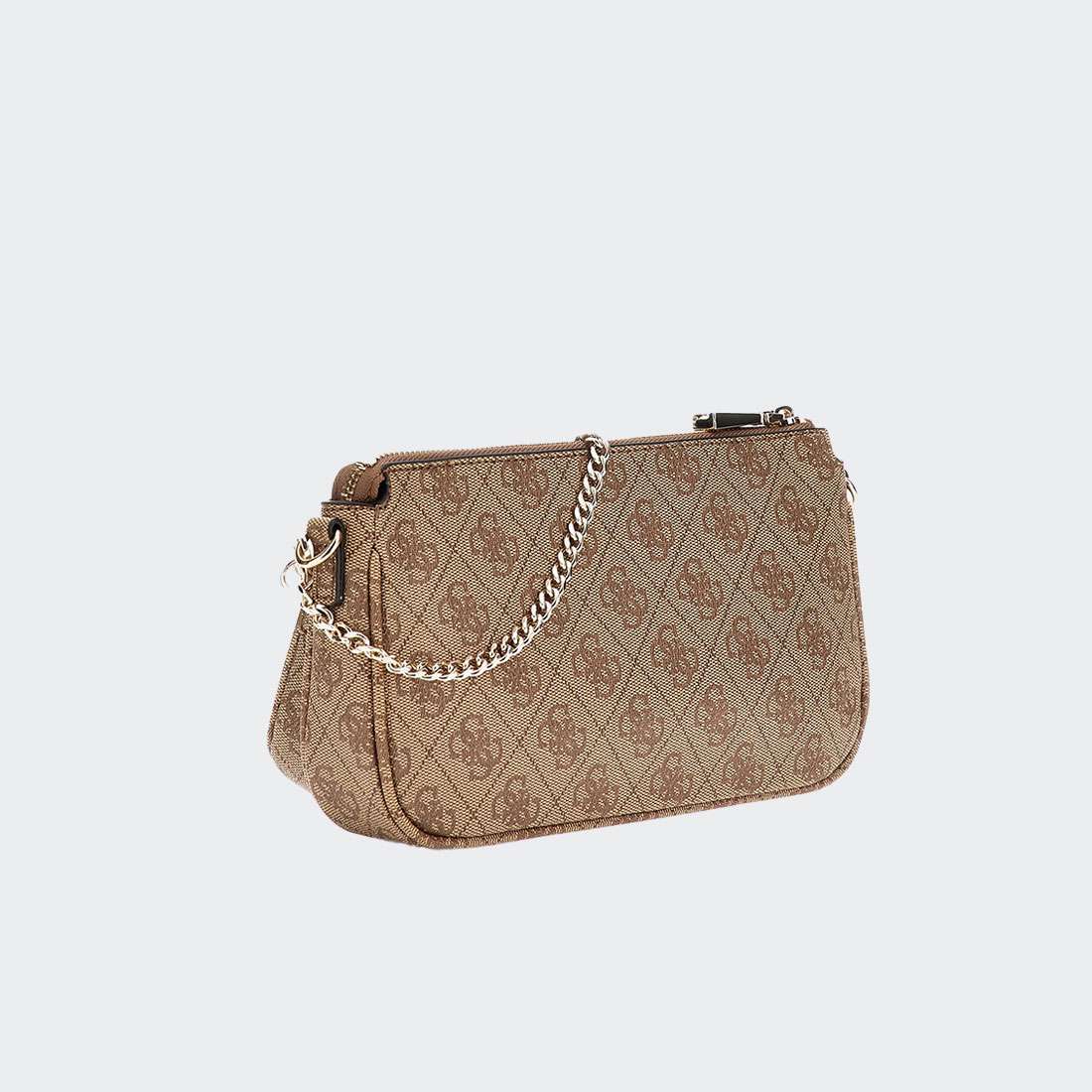 MALA GUESS POUCH MULHER LATTE LOGO