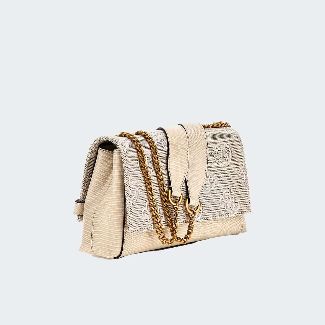 MALA GUESS SESTRI LOGO CROSSBODY NATURAL/STONE LOGO