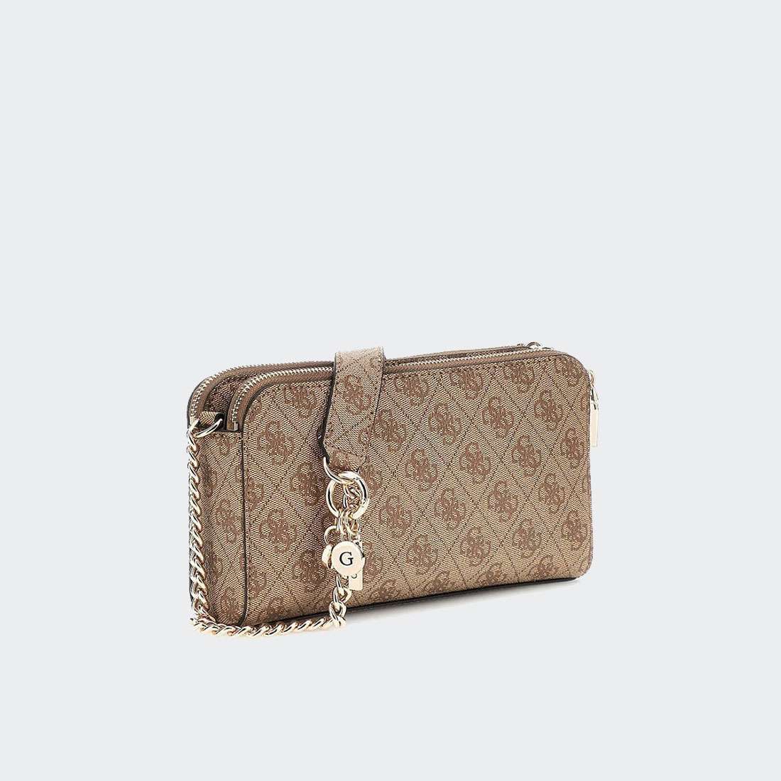 MALA GUESS ECO ERICA STATUS CROSSBODY LATTE LOGO