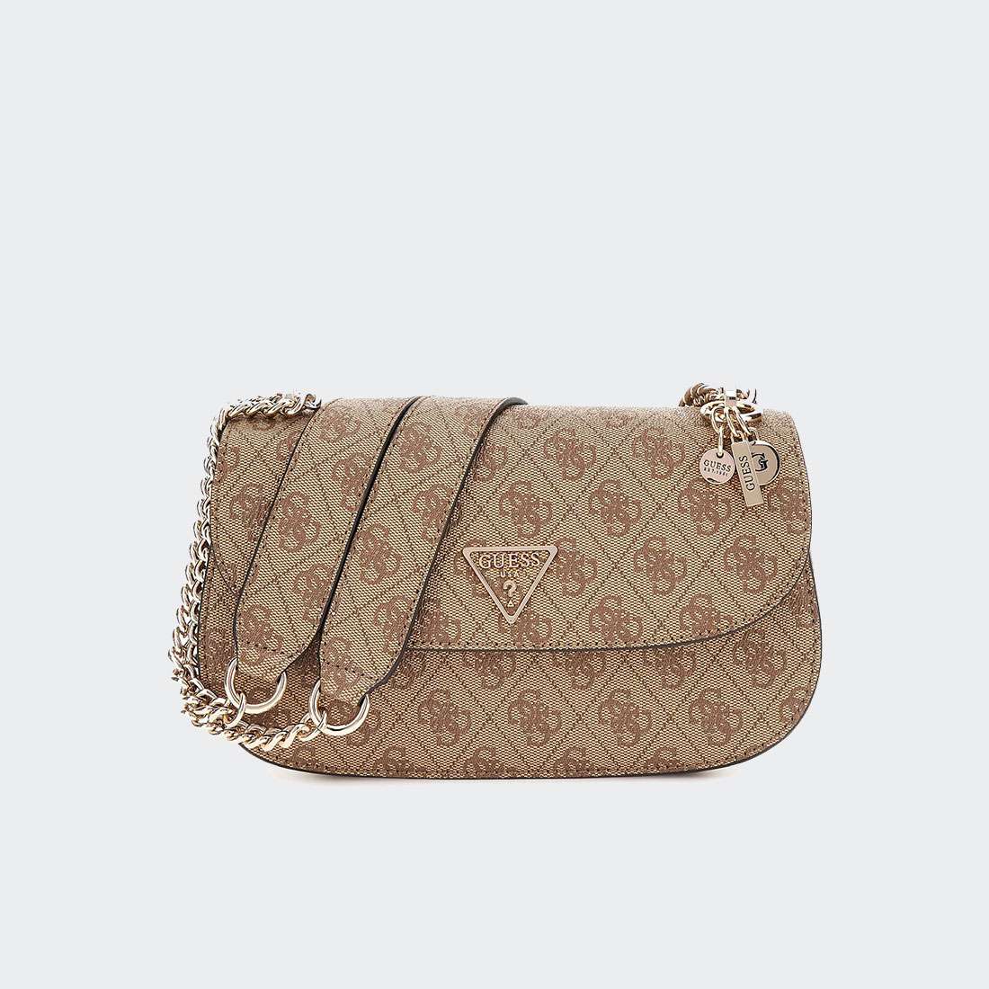 MALA GUESS ECO ERICA CNVRTBLE CBODY FLAP LATTE LOGO