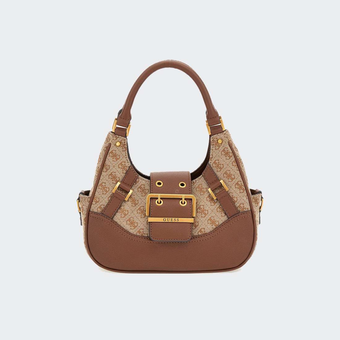 MALA GUESS DECOR VINTAGE SATCHEL LATTE LOGO/BROWN