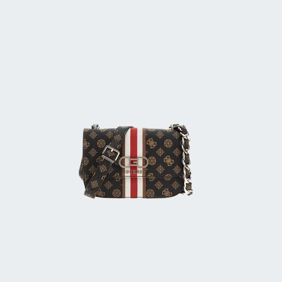 MALA GUESS NELKA CROSSBODY MOCHA LOGO