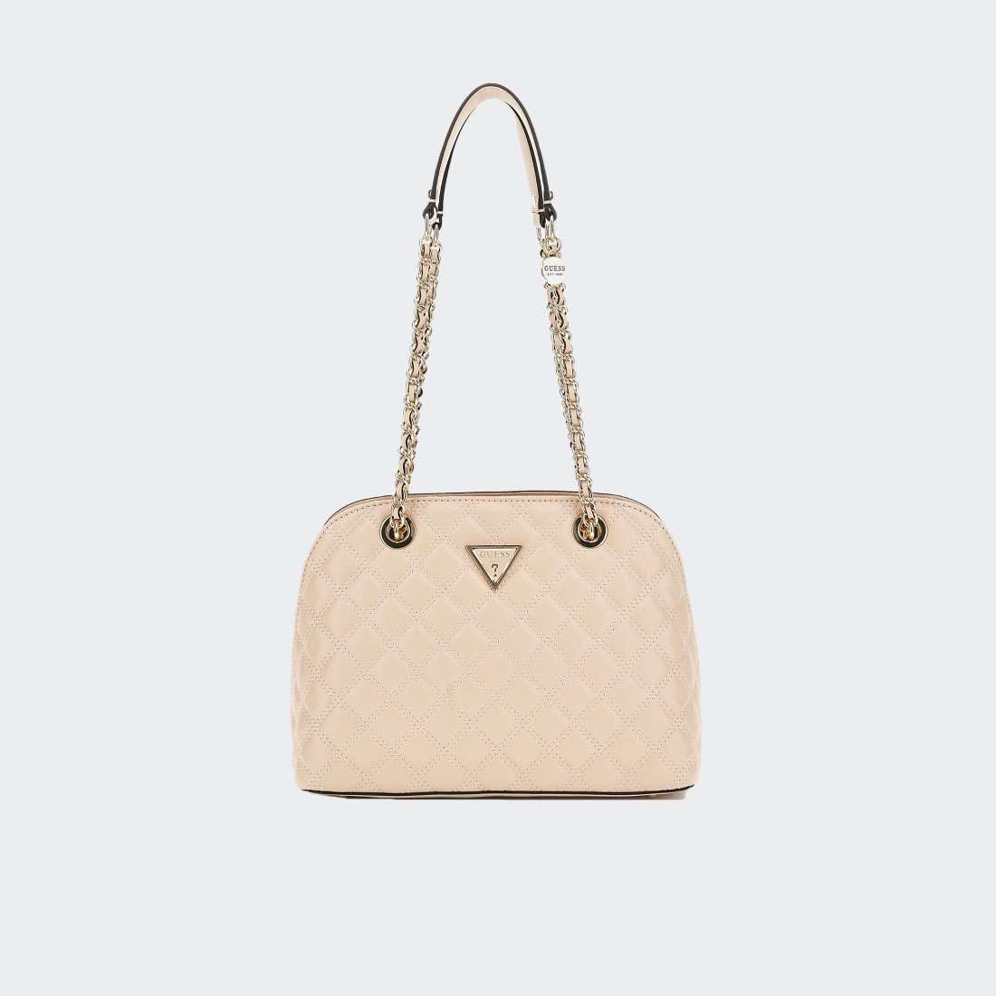 MALA GUESS N GIULLY DOME SATCHEL LIGHT BEIGE