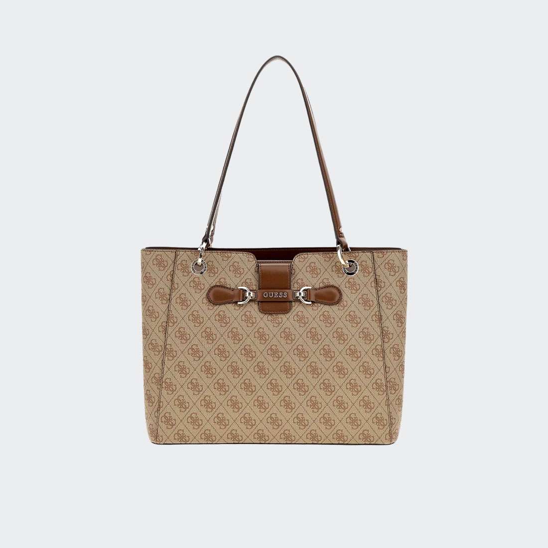 MALA GUESS NOLANA NOEL TOTE LATTE LOGO/BROWN