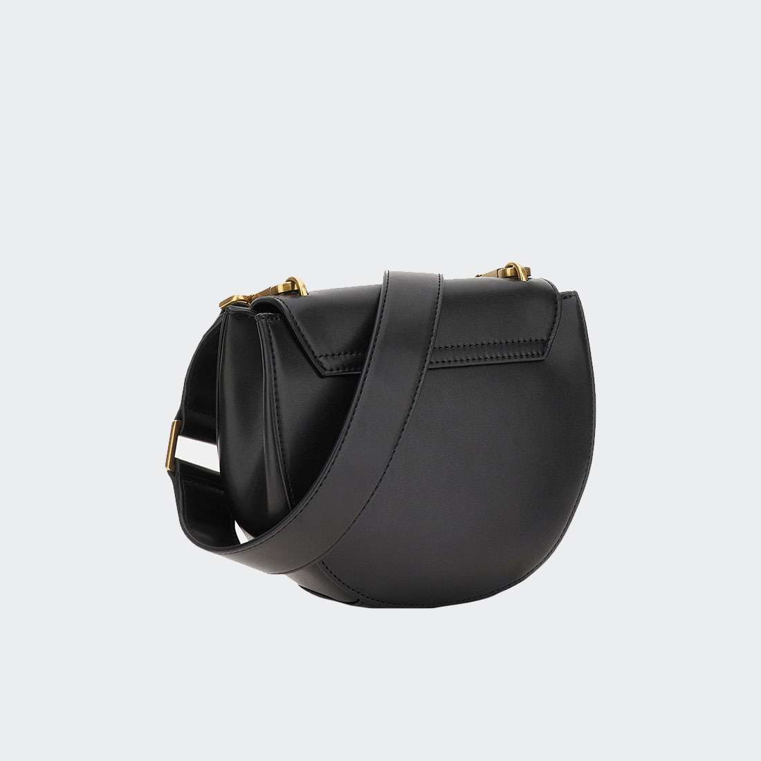 MALA GUESS FLEET MINI SADDLE CROSSBODY BLACK