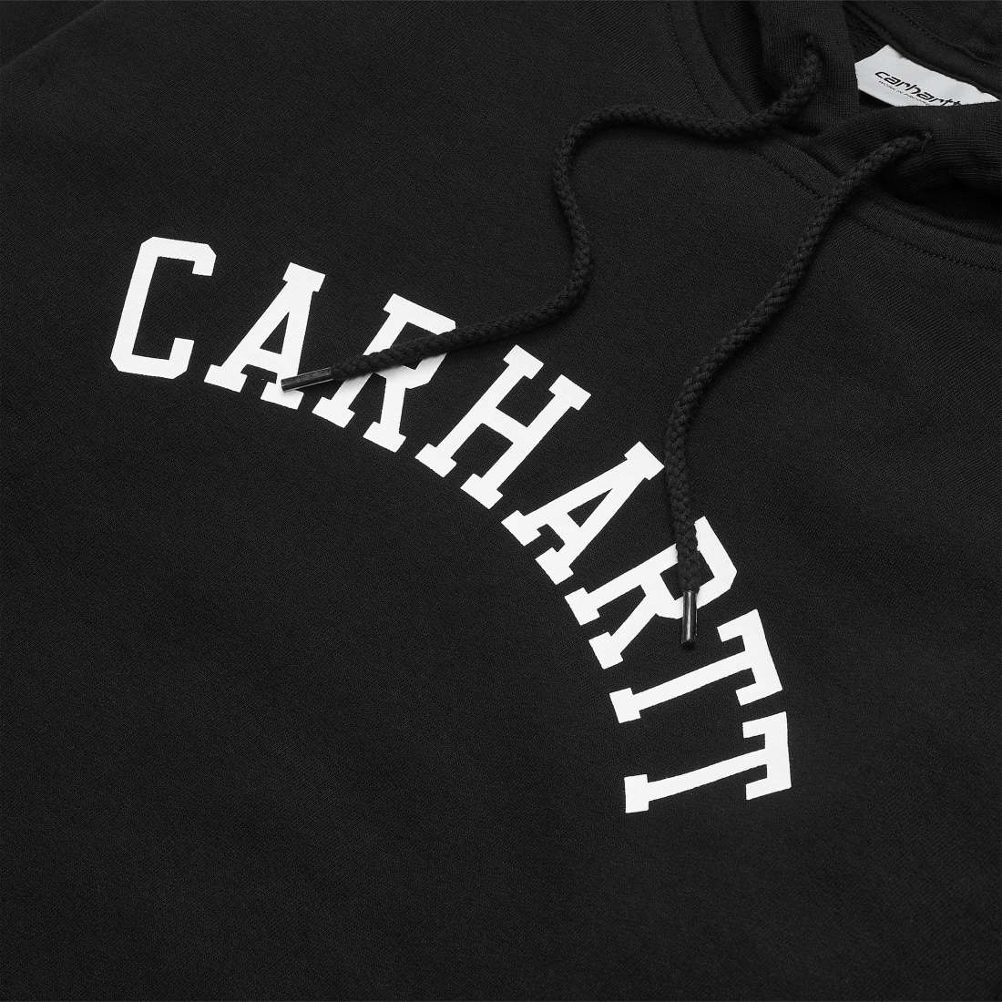 HOODIE CARHARTT WIP UNIVERSITY PATCH BLACK/WHITE