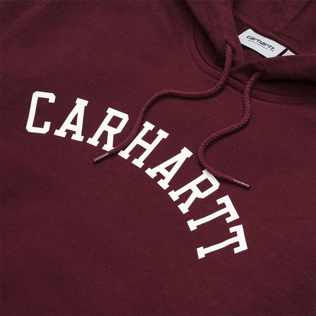 HOODIE CARHARTT WIP UNIVERSTY BORDEAUX/WHITE