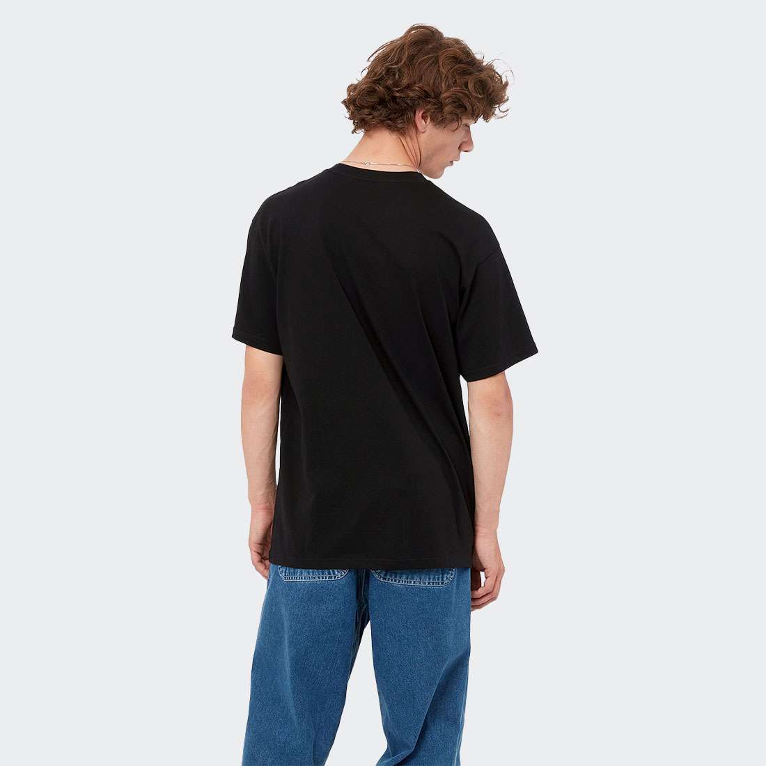 TSHIRT CARHARTT WIP SCRIPT EMBROIDERY BLACK/WHITE