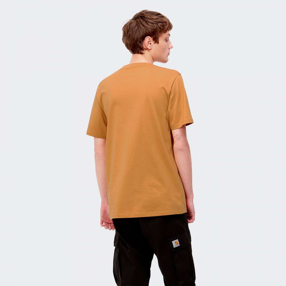 TSHIRT CARHARTT WIP SCRIPT OCHRE/DARK NAVY