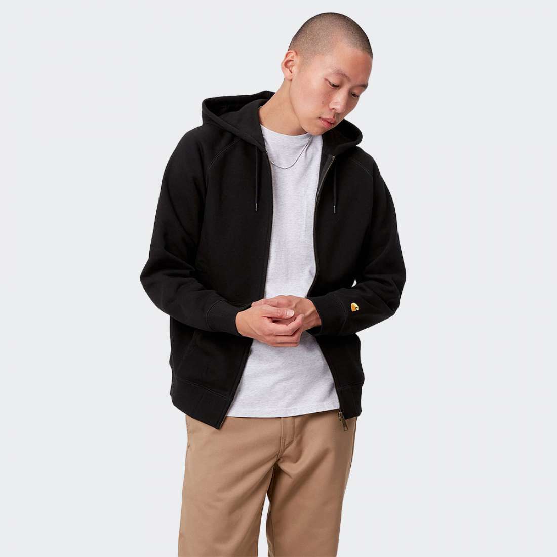 CASACO CARHARTT WIP  CHASE BLACK/GOLD