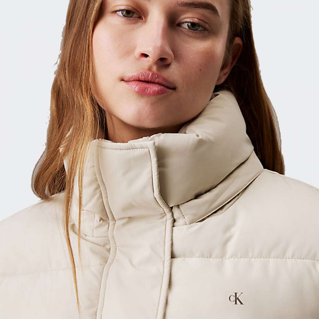 BLUSÃO CALVIN KLEIN MONOLOGO SHORT PUFFER PELICAN