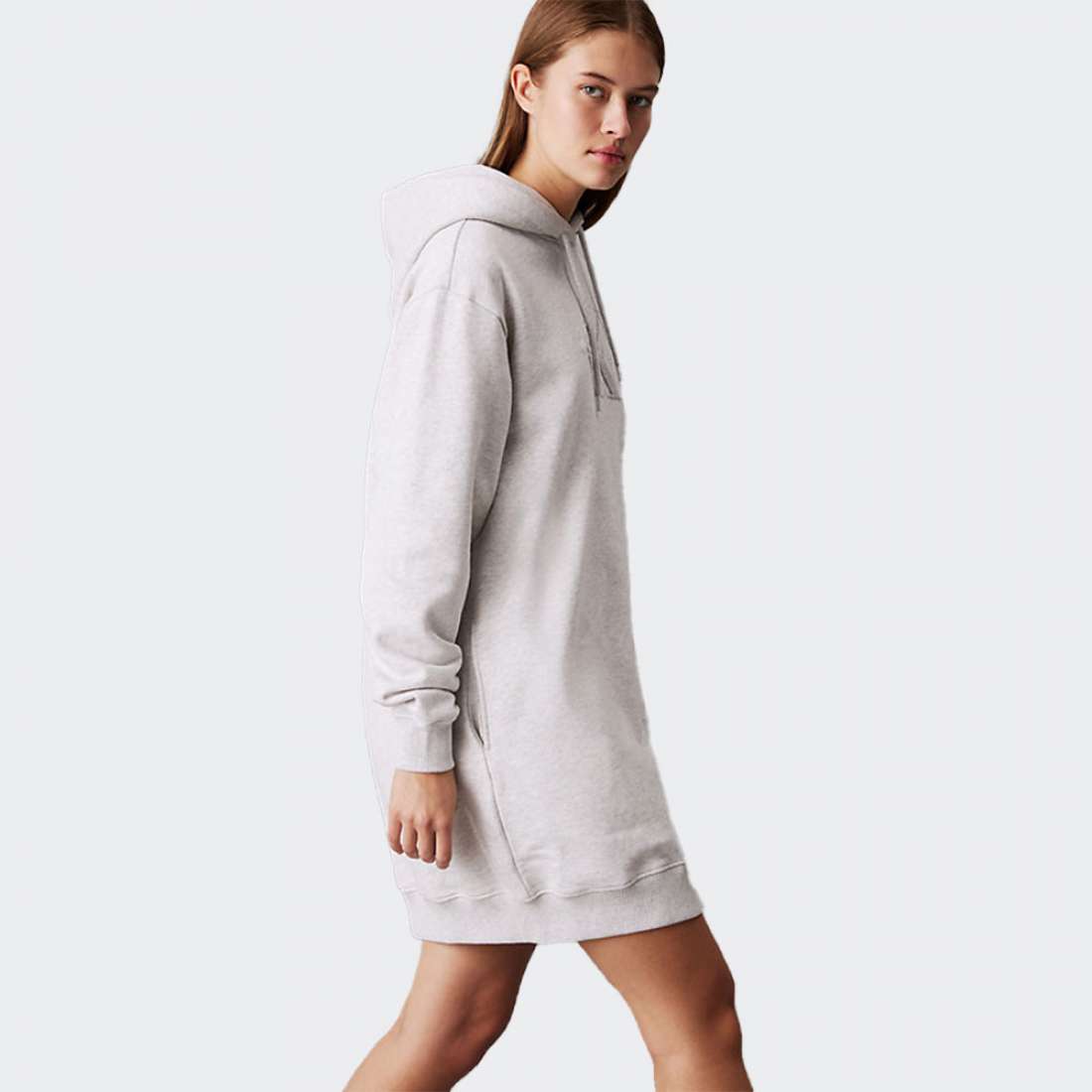 VESTIDO CALVIN KLEIN MONOGRAMA IVORY GREY HEATHER