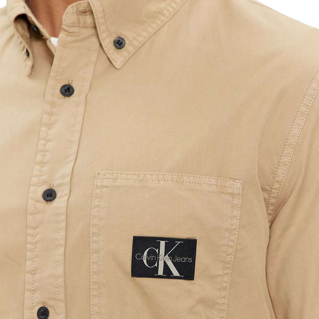 CAMISA CALVIN KLEIN REGULAR J30J325772 TRAVERTINE