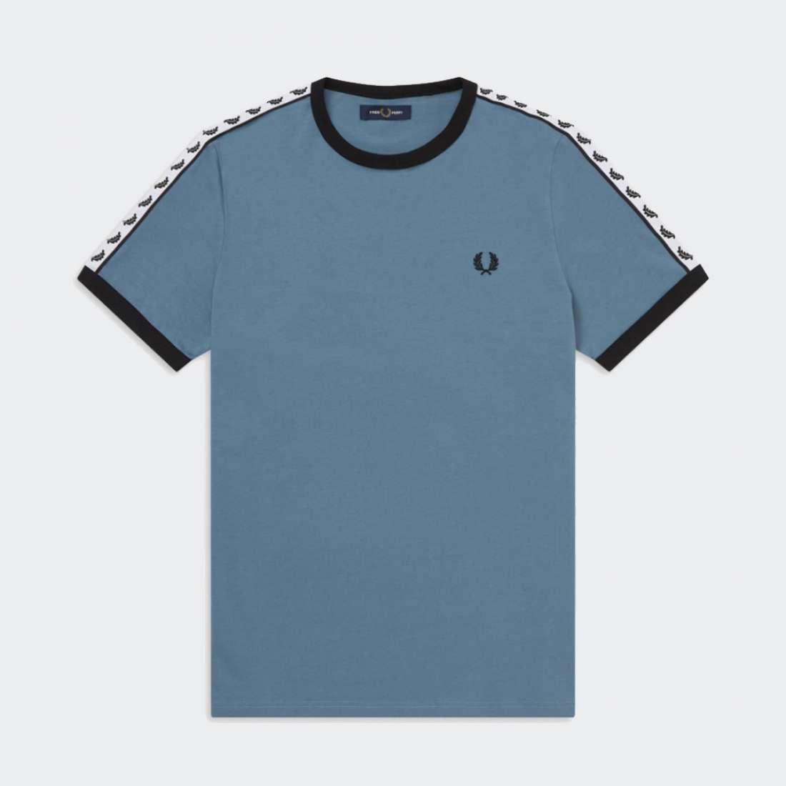 TSHIRT FRED PERRY M6347 RINGER BLUE SLATE