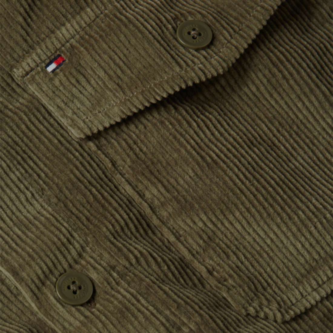 CAMISA TOMMY HILFIGER CORDUROY ARMY GREEN