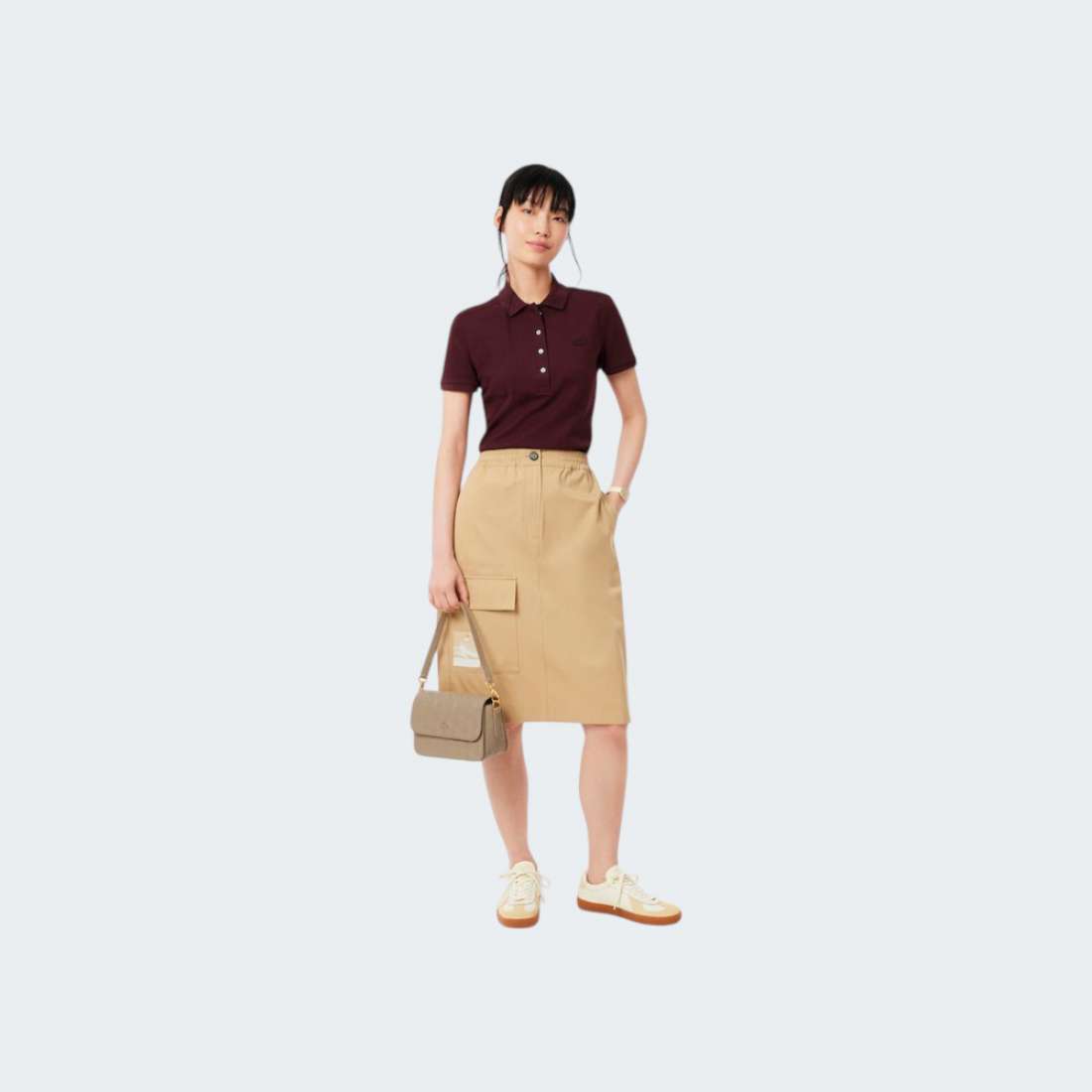 MALA LACOSTE ZELY MONOGRAM MONO LATTE COP