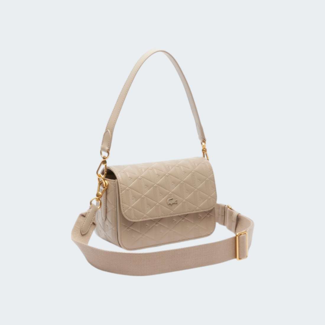 MALA LACOSTE ZELY MONOGRAM MONO LATTE COP