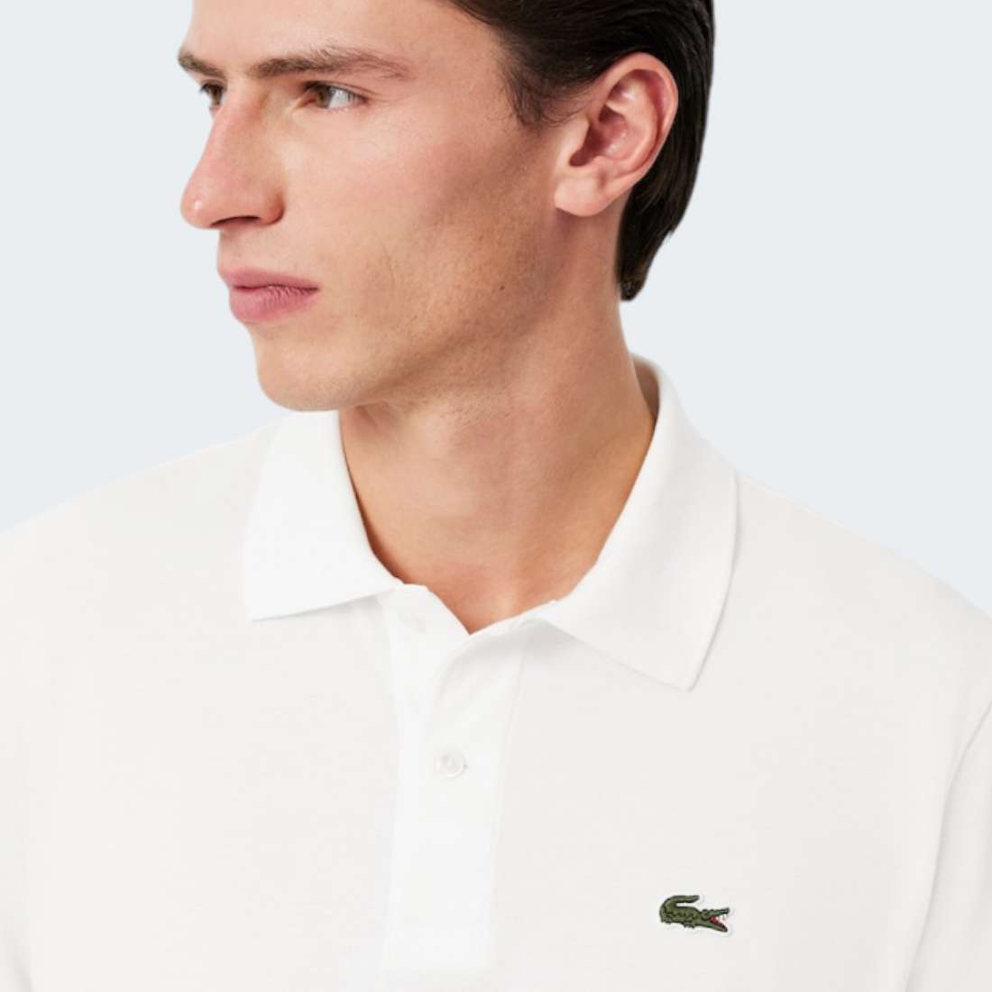 POLO LACOSTE SLEEVED WHITE