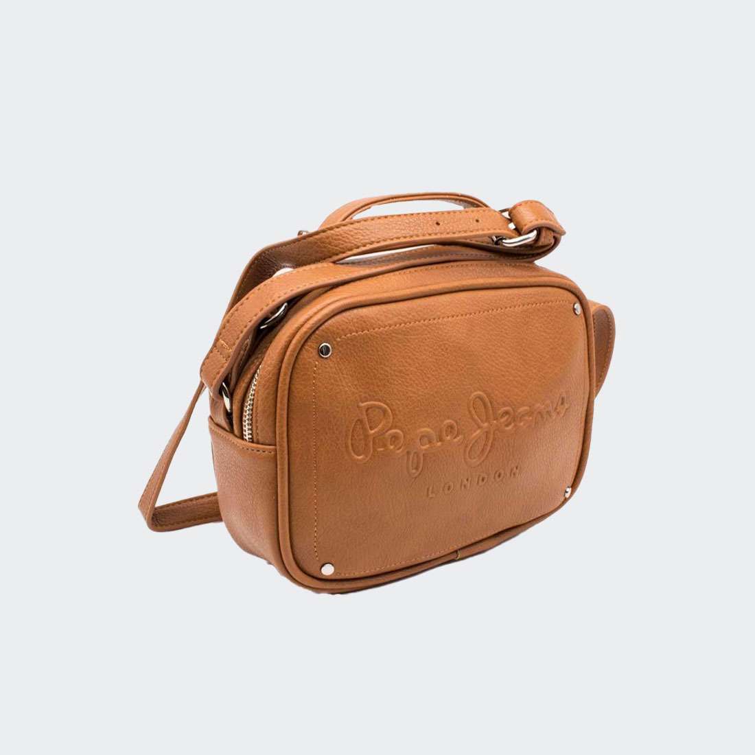 MALA PEPE JEANS BASSY ICON TAN BROWN