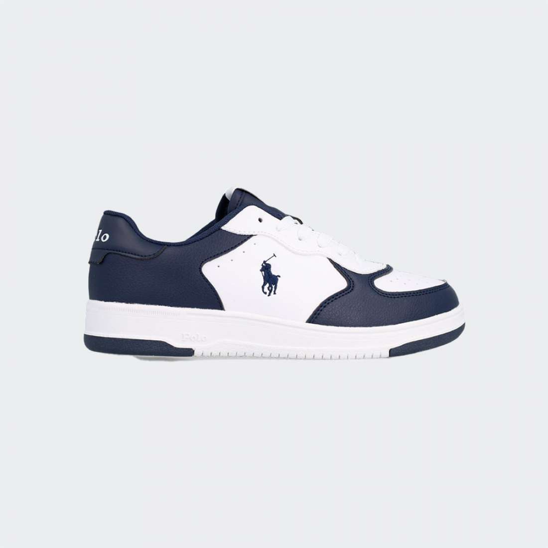 RALPH LAUREN MASTERS COURT WHITE TUMBLED/NAVY