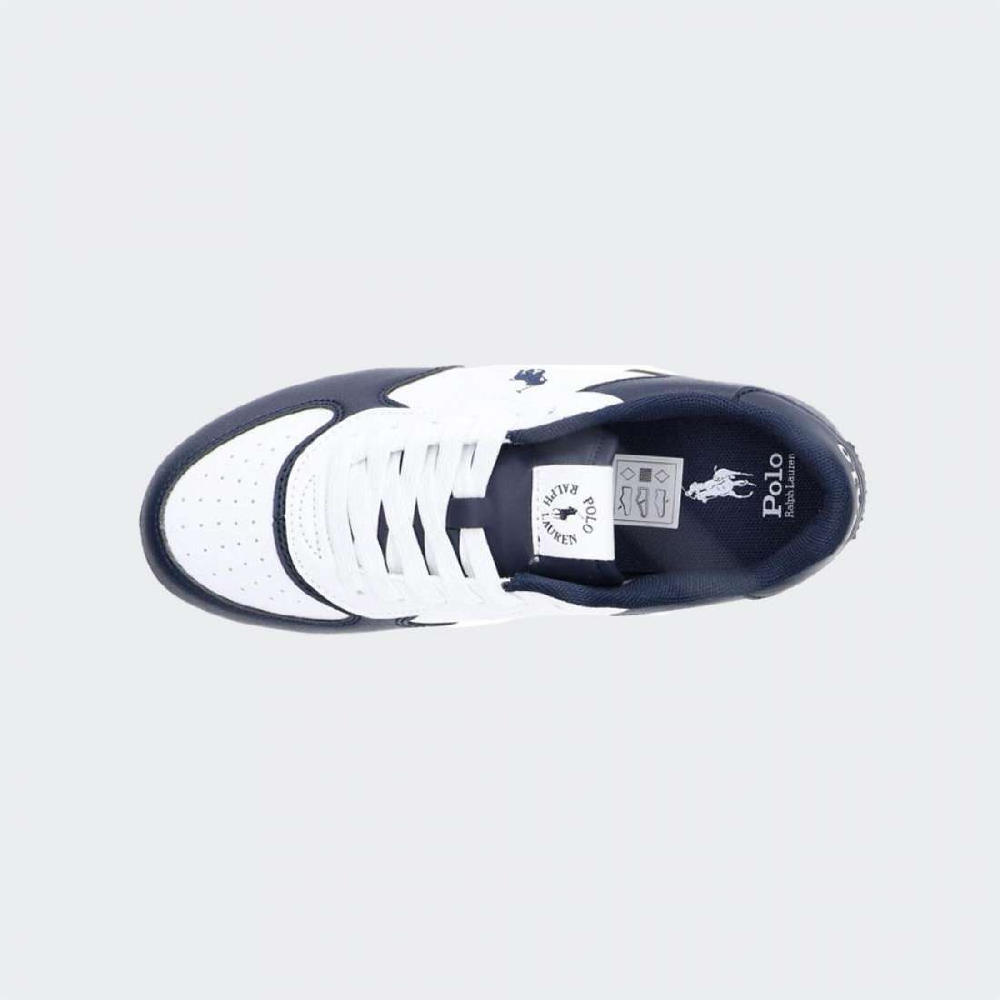 RALPH LAUREN MASTERS COURT WHITE TUMBLED/NAVY