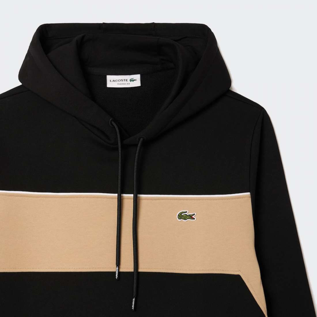 HOODIE LACOSTE SH5027 BLACK/VIENNESE