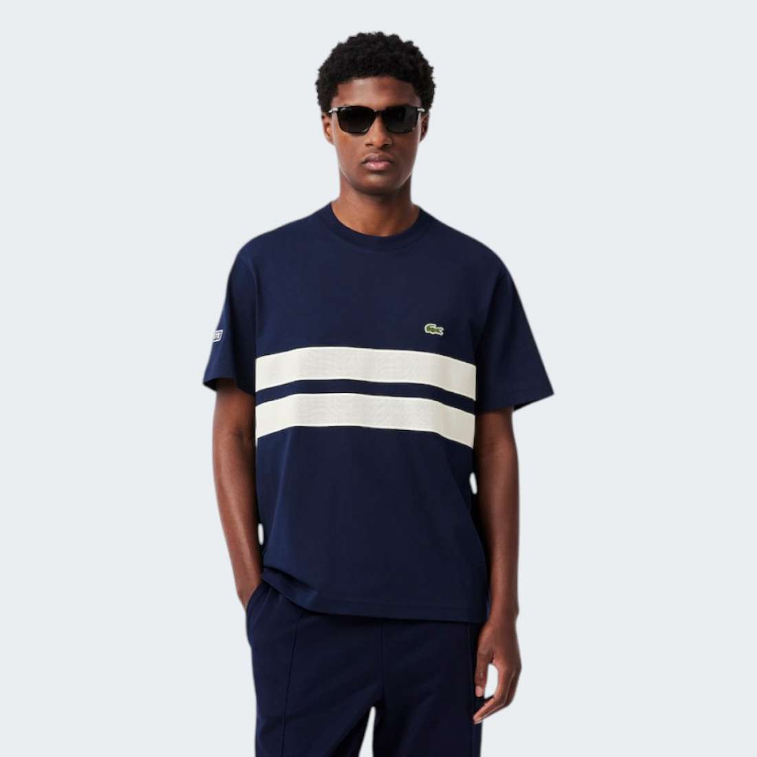 TSHIRT LACOSTE TH9769-00-166 NAVY BLUE