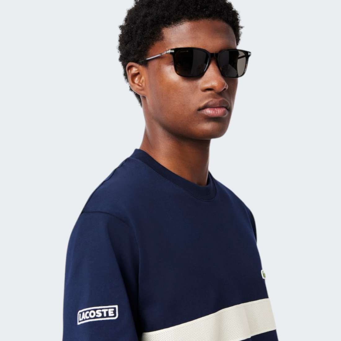 TSHIRT LACOSTE TH9769-00-166 NAVY BLUE