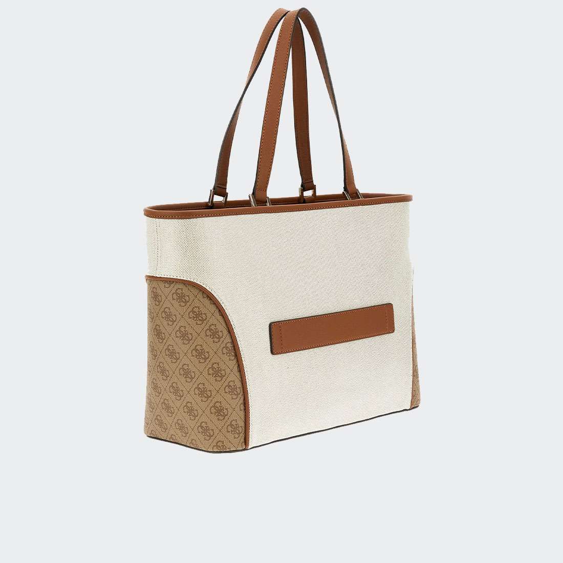 MALA GUESS N KERIMA TOTE NATURAL/LATTE LOGO