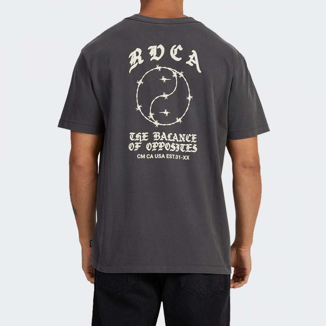 TSHIRT RVCA LAX WASHED BLACK