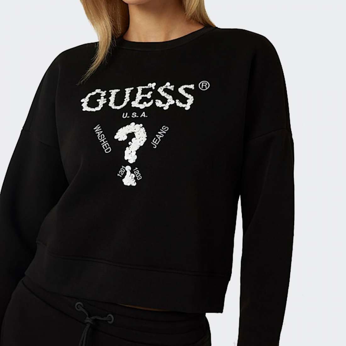 SWEATSHIRT GUESS SARAH JBLK