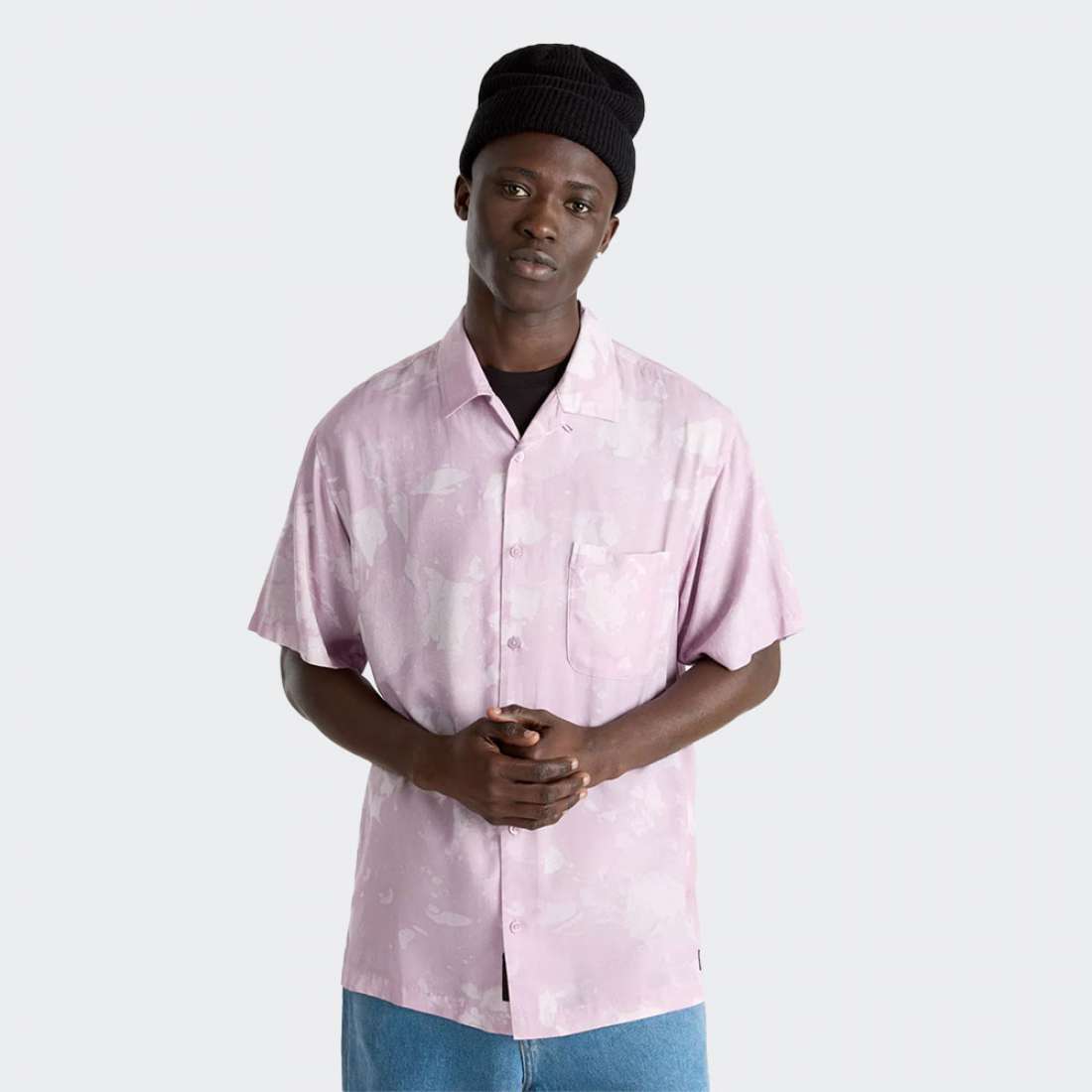 CAMISA VANS CAMP LOOSE COLLAR LAVENDER MIST/MARSHMALLOW